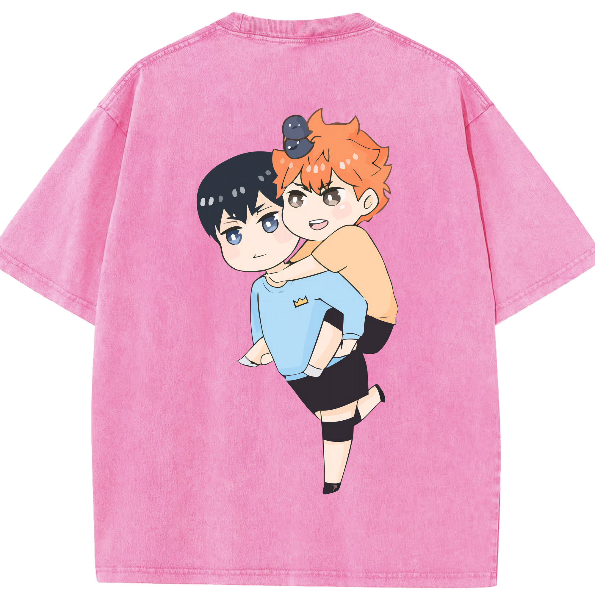 （画像用） ハイキュー!! Haikyu!! 綿100% ヴィンテージ風 半袖Tシャツ（背面プリント）